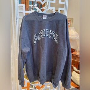 Charlevoix college style Charcoal Gray Sweatshirt